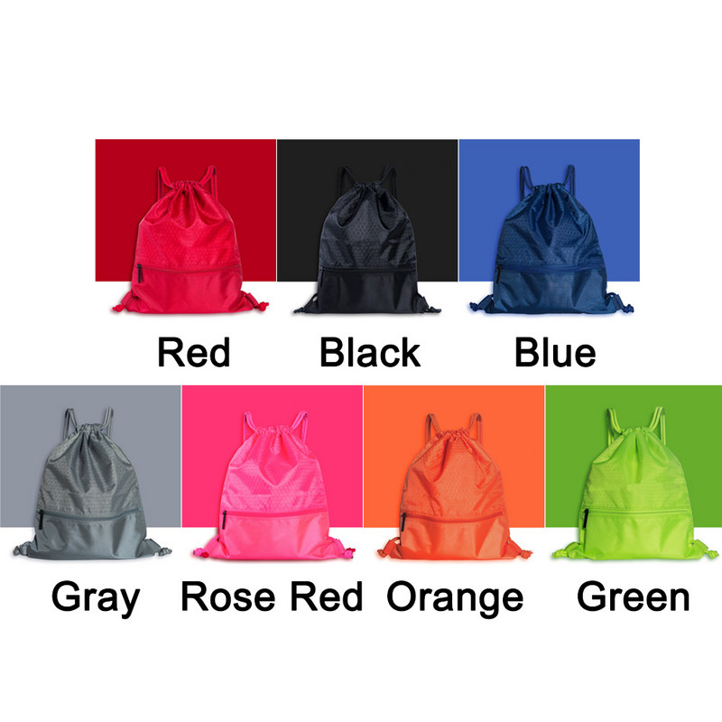 Nylonový batoh s veľkou kapacitou pre ženy a mužov, odolný voči oderu, proti striekajúcej vode, vonkajší, so sťahovacou šnúrkou, jazdecký, s pevným vreckom na zips, športový
