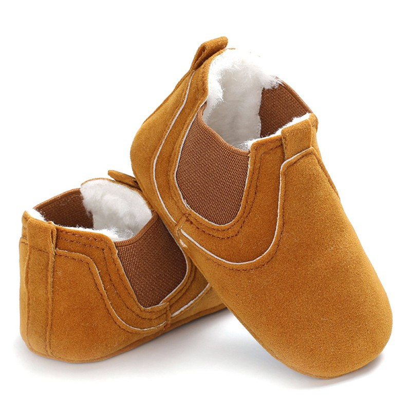 Φθινοπωρινά Νεογέννητα Βρεφικά Κορίτσια Αγόρια Λούτρινα Παπούτσια First Walkers Μονόχρωμα Βαμβακερά επίπεδα Αντιολισθητικά Αθλητικά Παπούτσια Ζεστά παιδικά παπούτσια