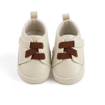 Кожени обувки за новородени бебета Първи проходилки Спортни обувки за малко дете Момичета Момчета Маратонки Мека подметка Противохлъзгаща се Обувки за бебешко креватче Prewalker