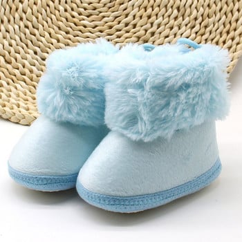 Γλυκιά χειμωνιάτικα νεογέννητα κοριτσάκια Πριγκίπισσα Χειμερινές μπότες First Walkers Μαλακή σόλα για βρέφη Παιδικά παπούτσια για κορίτσια Παπούτσια