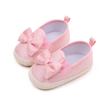 Παπούτσια για νήπια 0-18 εκ. Νεογέννητα παιδικά παπούτσια για κορίτσια Χαριτωμένα παπούτσια για βρέφη με μαλακή σόλα με φιόγκο που αναπνέουν Αντιολισθητικά παιδικά παπούτσια για κορίτσι