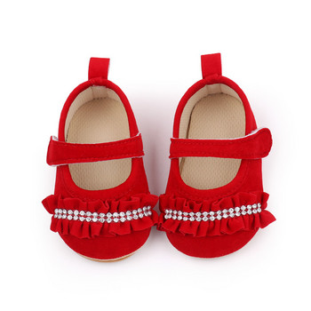 Бебешки велурени обувки Пролетни и есенни ежедневни обувки за бебета за момичета TPR подметка Противоплъзгащи се меки удобни обувки за малко дете Момиче