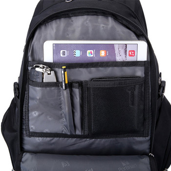 Швейцарска многофункционална USB зареждане Водоустойчива 16,6-инчова раница за лаптоп Academy Ученически чанти Компютърни раници за пътуване