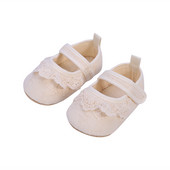 Βρεφικά παπούτσια για κοριτσάκια Βρεφικά παπούτσια με αντιολισθητική μαλακή σόλα με δαντέλα με παπιγιόν φλατ νήπιο First Walker Άνοιξη φθινόπωρο Princess παπούτσια