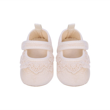 Бебешки обувки за момичета Бебешки нехлъзгащи се меки подметки с дантелени панделки Обувки за малко дете First Walker Пролет Есен Обувки на принцеса