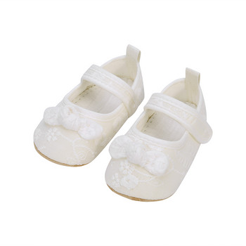 Бебешки обувки за момичета Бебешки нехлъзгащи се меки подметки с дантелени панделки Обувки за малко дете First Walker Пролет Есен Обувки на принцеса