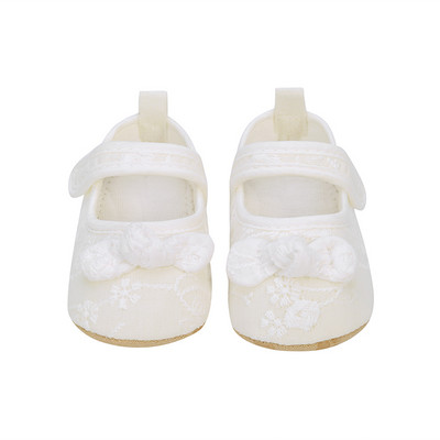 Βρεφικά παπούτσια για κοριτσάκια Βρεφικά παπούτσια με αντιολισθητική μαλακή σόλα με δαντέλα με παπιγιόν φλατ νήπιο First Walker Άνοιξη φθινόπωρο Princess παπούτσια