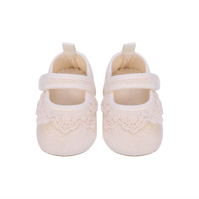 Βρεφικά παπούτσια για κοριτσάκια Βρεφικά παπούτσια με αντιολισθητική μαλακή σόλα με δαντέλα με παπιγιόν φλατ νήπιο First Walker Άνοιξη φθινόπωρο Princess παπούτσια