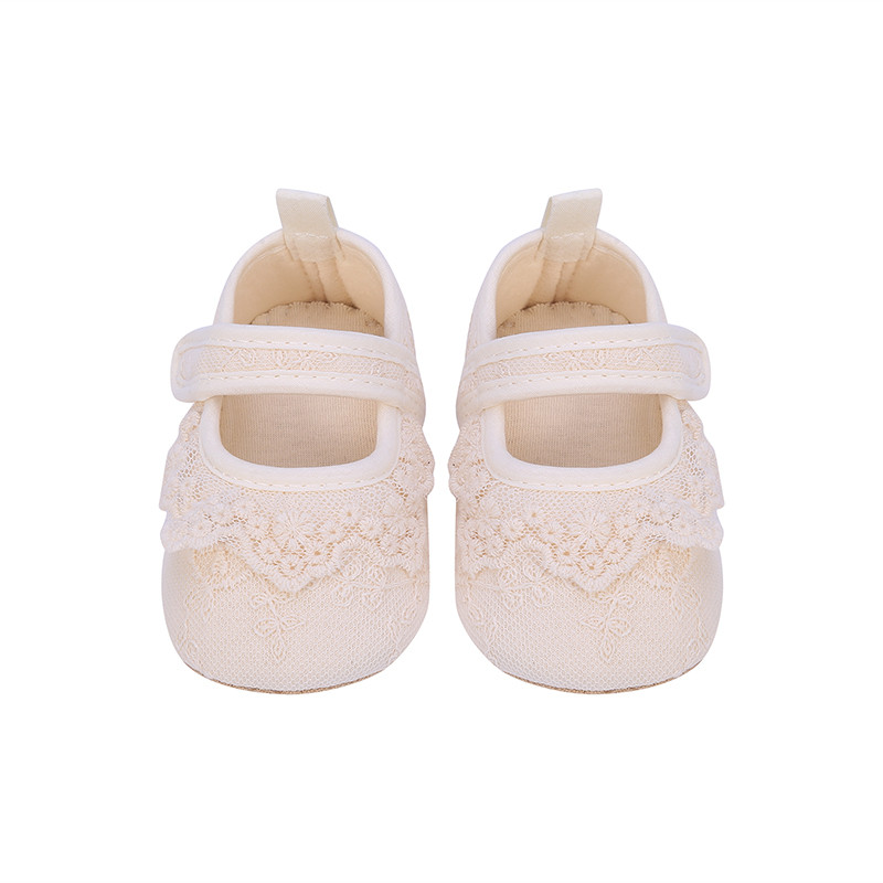 Βρεφικά παπούτσια για κοριτσάκια Βρεφικά παπούτσια με αντιολισθητική μαλακή σόλα με δαντέλα με παπιγιόν φλατ νήπιο First Walker Άνοιξη φθινόπωρο Princess παπούτσια