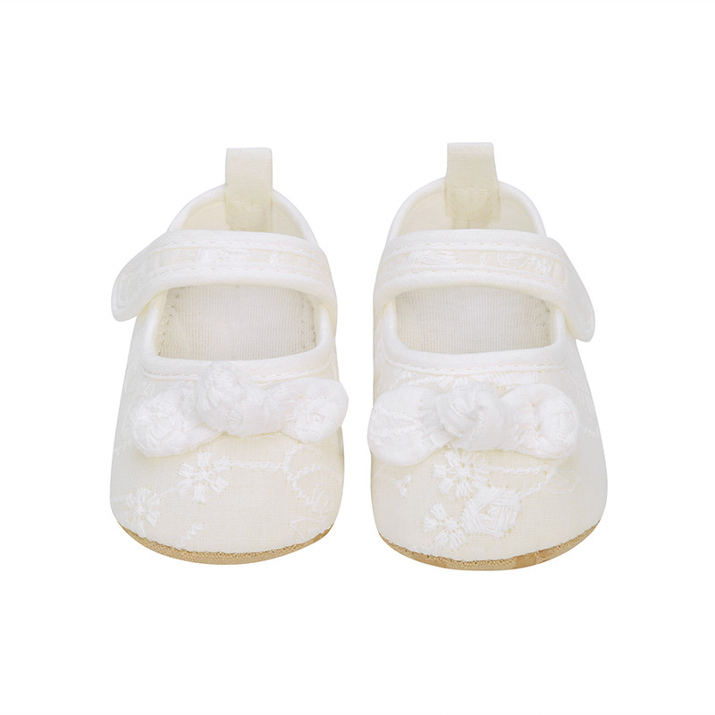 Βρεφικά παπούτσια για κοριτσάκια Βρεφικά παπούτσια με αντιολισθητική μαλακή σόλα με δαντέλα με παπιγιόν φλατ νήπιο First Walker Άνοιξη φθινόπωρο Princess παπούτσια