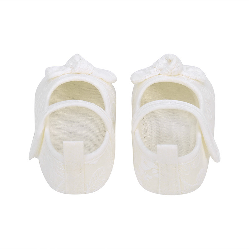 Βρεφικά παπούτσια για κοριτσάκια Βρεφικά παπούτσια με αντιολισθητική μαλακή σόλα με δαντέλα με παπιγιόν φλατ νήπιο First Walker Άνοιξη φθινόπωρο Princess παπούτσια