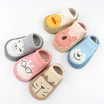 0-24 μηνών Μόδα για μωρά κορίτσια αγόρια Αντιολισθητικές βαμβακερές κάλτσες δαπέδου για μωρά Παπούτσια για πρώτη φορά Walker με σχέδιο ζώων