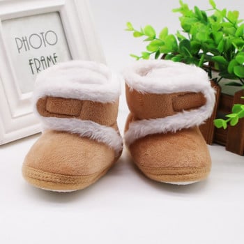 Φθινοπωρινές χειμερινές ζεστές μπότες νεογέννητου 1 έτους μωρό κορίτσια αγόρια Παπούτσια νήπιο μαλακή σόλα από γούνα Snow Boots 0-18M