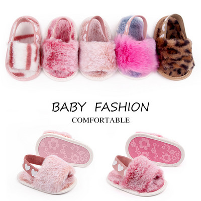 Pantofi de moda pentru bebelusi din blana artificiala pentru nou-nascuti primavara iarna drăguț pentru sugari bebeluși băieți fete pantofi