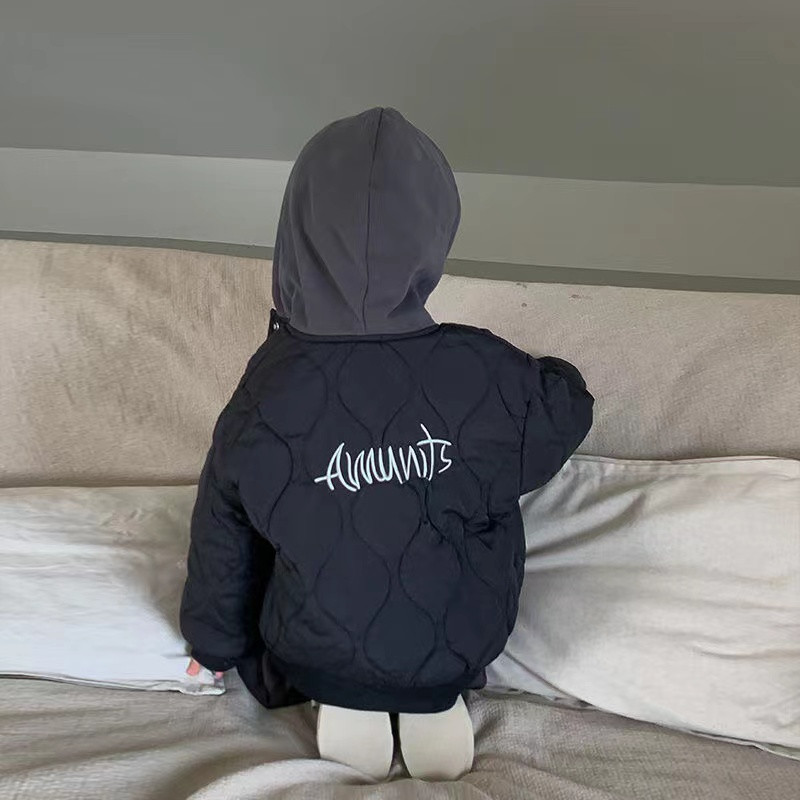 Χειμερινό βαμβακερό μπουφάν για αγόρια Νέο παιδικό βελούδινο βαμβακερό μπουφάν με κουκούλα για αγόρια παχύ βαμβακερό μπουφάν μπέιζμπολ Trend Παιδικά ρούχα