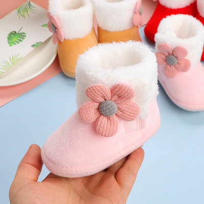Jaundzimušajiem Zēniem Zēniem Mīkstie zābaciņi Masīvi Pompons Sniega zābaki Zīdaiņu Toddler Jaundzimušā Sildīšanas Apavi Jauni Modes Ērti Apavi