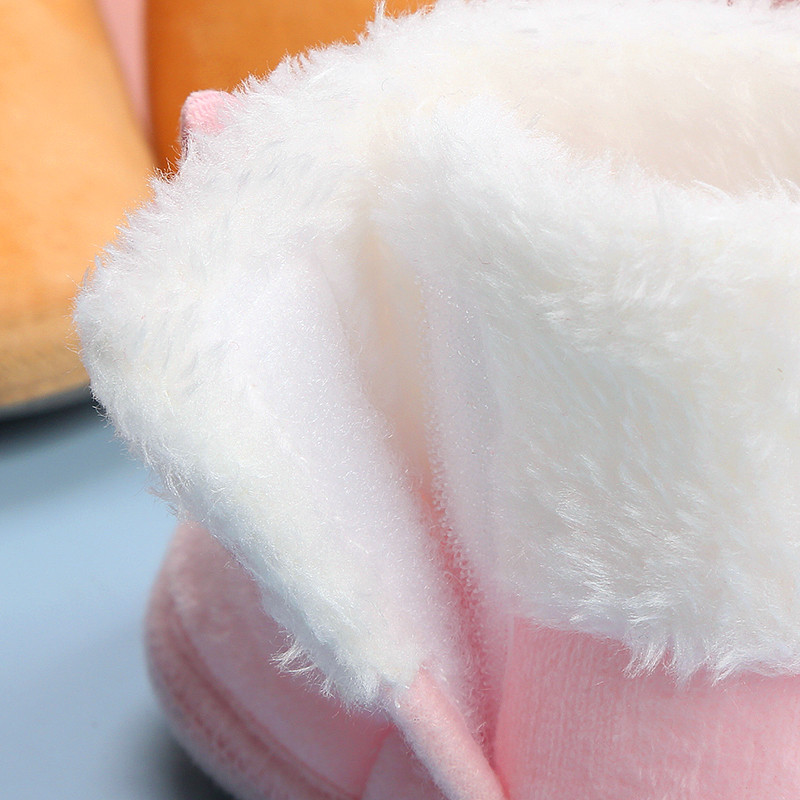 Νεογέννητα κοριτσάκια Αγόρια Μαλακά μποτάκια Solid Pompom Snow Boots Βρεφικά νήπια Νεογέννητα ζεστά παπούτσια Νέα μόδα άνετα παπούτσια