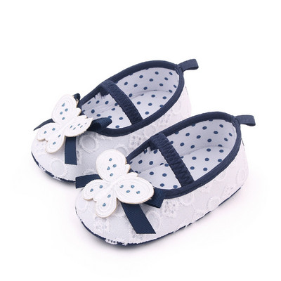 Βρεφικά παπούτσια Flat παπούτσια, μαλακή σόλα Butterfly Bowknot Dots Elastic Band Αντιολισθητικά παπούτσια εσωτερικού χώρου για νήπια