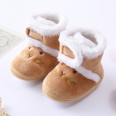 Baywell Winter Autumn Baby Girls Fur Snow Boots Μικρά αγόρια Ζεστά παπούτσια Άνετη μαλακή σόλα για βρέφη Πρώτη μπότες 0-15 μηνών