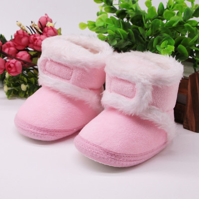 Baywell Winter Autumn Baby Girls Fur Snow Boots Μικρά αγόρια Ζεστά παπούτσια Άνετη μαλακή σόλα για βρέφη Πρώτη μπότες 0-15 μηνών