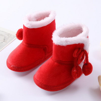 Baywell Winter Autumn Baby Girls Fur Snow Boots Μικρά αγόρια Ζεστά παπούτσια Άνετη μαλακή σόλα για βρέφη Πρώτη μπότες 0-15 μηνών