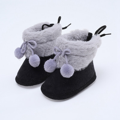 Baywell Winter Autumn Baby Girls Fur Snow Boots Μικρά αγόρια Ζεστά παπούτσια Άνετη μαλακή σόλα για βρέφη Πρώτη μπότες 0-15 μηνών