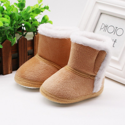Baywell Winter Autumn Baby Girls Fur Snow Boots Μικρά αγόρια Ζεστά παπούτσια Άνετη μαλακή σόλα για βρέφη Πρώτη μπότες 0-15 μηνών