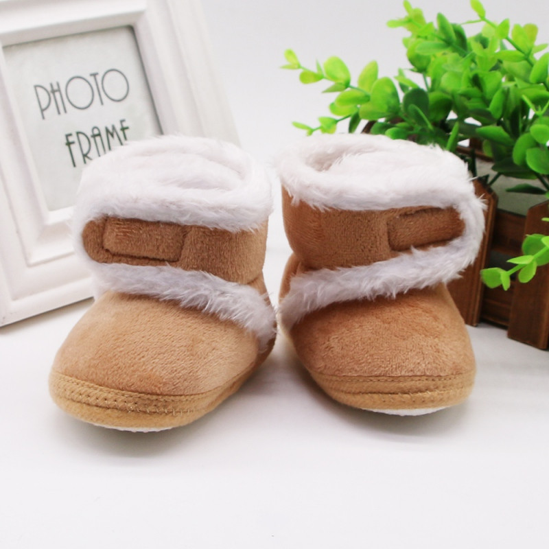 Baywell Winter Autumn Baby Girls Fur Snow Boots Μικρά αγόρια Ζεστά παπούτσια Άνετη μαλακή σόλα για βρέφη Πρώτη μπότες 0-15 μηνών