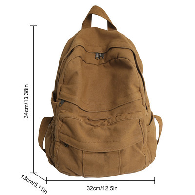 Βαμβακερό καμβά ανδρικό γυναικείο σακίδιο πλάτης Vintage ταξιδιωτικά σακίδια πλάτης μετακινήσεων μεγάλης χωρητικότητας Fashion Σακίδιο Laptop Τσάντα για βιβλία