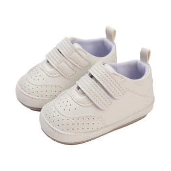 Παπούτσια παιδικής ηλικίας PU Casual μονόχρωμα χαριτωμένα παιδικά φλατ Διαπνέοντα βρεφικά παπούτσια περπατήματος για νεογέννητα κορίτσια αγόρια
