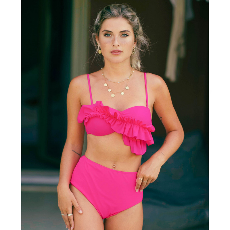 2023 3 πακέτα μπικίνι μαγιό με φούστα παραλίας, βολάν, γυναικεία καλύμματα με κρόσια, κοστούμι μαγιό Sarongs