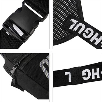 Модни улични мъжки хип-хоп чанта за гърди Тактически чанта за гърди с две презрамки Моден стил Правоъгълна чанта за гърди G122