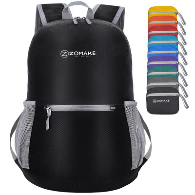 ZOMAKE Ултра лека раница с възможност за опаковане Малка водоустойчива чанта за раница за туризъм Спортна дневна раница за мъже, жени