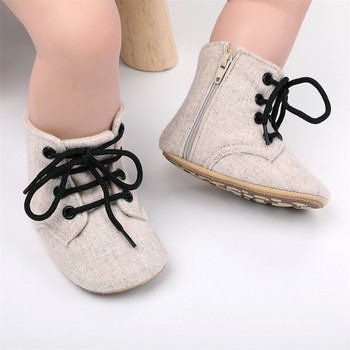 Νεογέννητα κοριτσίστικα χειμερινά μποτάκια μονόχρωμα Houndstooth μποτάκια με στάμπα ζεστά βρεφικά παπούτσια για νήπιο