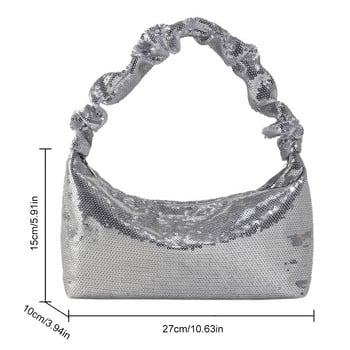 Модна вечерна чанта с пайети Блестяща женска вечеря Сватбени портмонета Дамска чанта за момичета Модерни дизайнерски чанти през рамо под мишниците