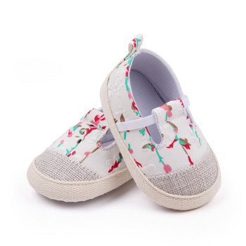 Νεογέννητα παιδικά παπούτσια για κορίτσια Μόδα Χαριτωμένα παιδικά παπούτσια καμβά για κοριτσάκι Βρεφικά παπούτσια μαλακή σόλα Baby First Walkers Zapatos Bebe