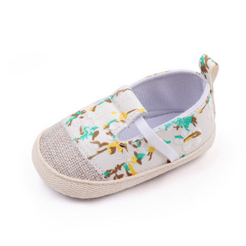 Νεογέννητα παιδικά παπούτσια για κορίτσια Μόδα Χαριτωμένα παιδικά παπούτσια καμβά για κοριτσάκι Βρεφικά παπούτσια μαλακή σόλα Baby First Walkers Zapatos Bebe