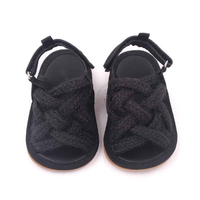 Βρεφικά κοριτσάκια Σανδάλια από σχοινί κάνναβης Αντιολισθητικά παπούτσια που αναπνέουν εξωτερική παντόφλα παραλίας Παπούτσια First Walkers για βρέφη