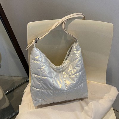 Χειμερινή καπιτονέ βαμβακερή γυναικεία τσάντα ώμου Τσάντες casual tote Μεγάλης χωρητικότητας Μαλακές τσάντες γυναικείες τσάντες μασχάλης Πορτοφόλια και τσάντες