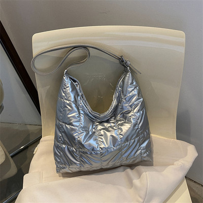 Χειμερινή καπιτονέ βαμβακερή γυναικεία τσάντα ώμου Τσάντες casual tote Μεγάλης χωρητικότητας Μαλακές τσάντες γυναικείες τσάντες μασχάλης Πορτοφόλια και τσάντες