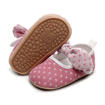 Νεογέννητο κοριτσάκι Mary Jane Παπούτσια καρό με κόμπους φιόγκο Princess Flats Casual παπούτσια για περπάτημα Κατάλληλα για βρεφικά νήπια παπούτσια