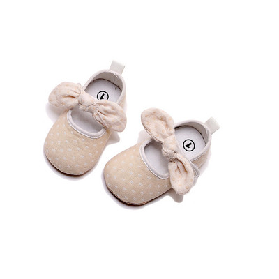 Νεογέννητο κοριτσάκι Mary Jane Παπούτσια καρό με κόμπους φιόγκο Princess Flats Casual παπούτσια για περπάτημα Κατάλληλα για βρεφικά νήπια παπούτσια