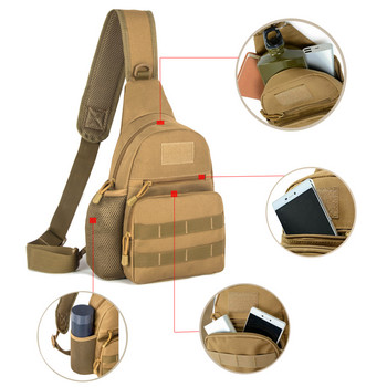 Гръдна чанта Тактическа чанта за през рамо Мъжка външна прашка Multicam Камуфлаж Къмпинг Пътуване Туризъм Лов Военна чанта Crossbody Y6322