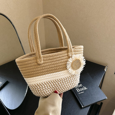 Ženska torba za plažu Flower Tote Velika torba Vintage torba za plažu Shopper torba