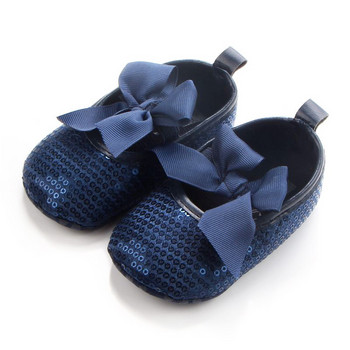 Обувки за новородени момичета с пайети Момиче Класически памучни обувки с мека подметка Противохлъзгащи се обувки First Walker Обувки за бебешко креватче