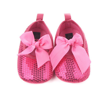 Обувки за новородени момичета с пайети Момиче Класически памучни обувки с мека подметка Противохлъзгащи се обувки First Walker Обувки за бебешко креватче