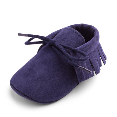 Detské topánky pre novorodencov, chlapcov a dievčat, klasické šnurovacie semišové topánky so strapcami, protišmykové, do postieľky, mokasíny, 10 farieb