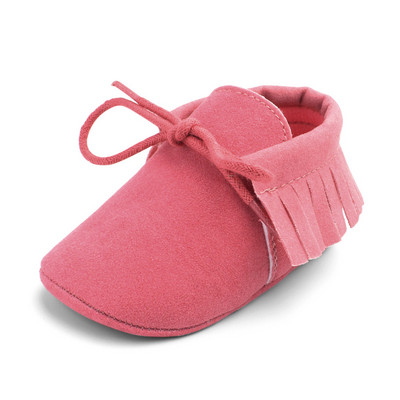 Detské topánky pre novorodencov, chlapcov a dievčat, klasické šnurovacie semišové topánky so strapcami, protišmykové, do postieľky, mokasíny, 10 farieb