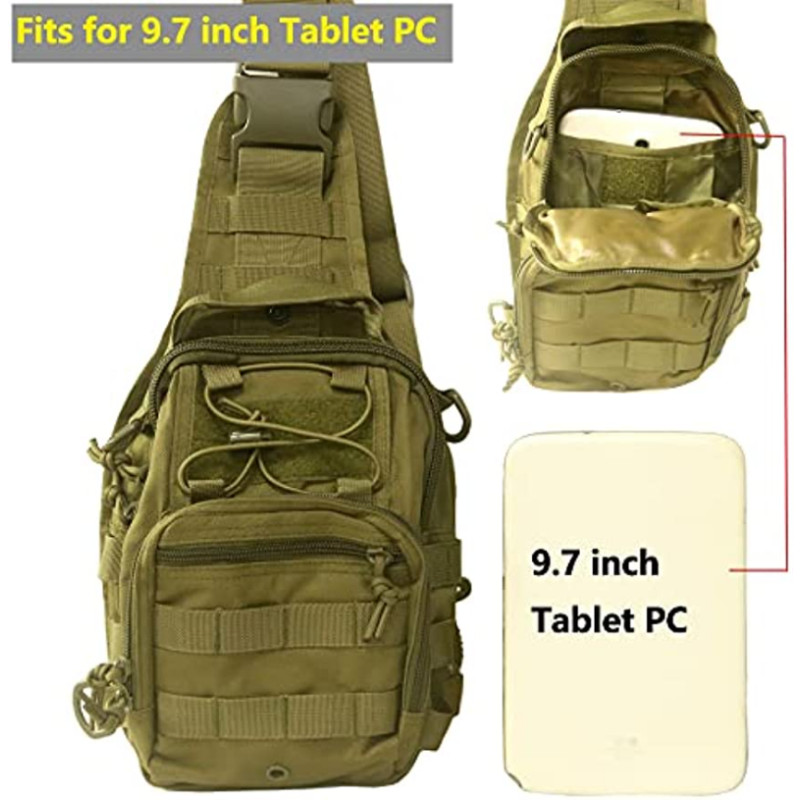 YUNFANG Σακίδιο πλάτης Tactical Bag Military Outdoor Sports Small Sling Chest bag Κατάλληλο για ταξίδια Πεζοπορία Κάμπινγκ Ποδηλασία Ψάρεμα
