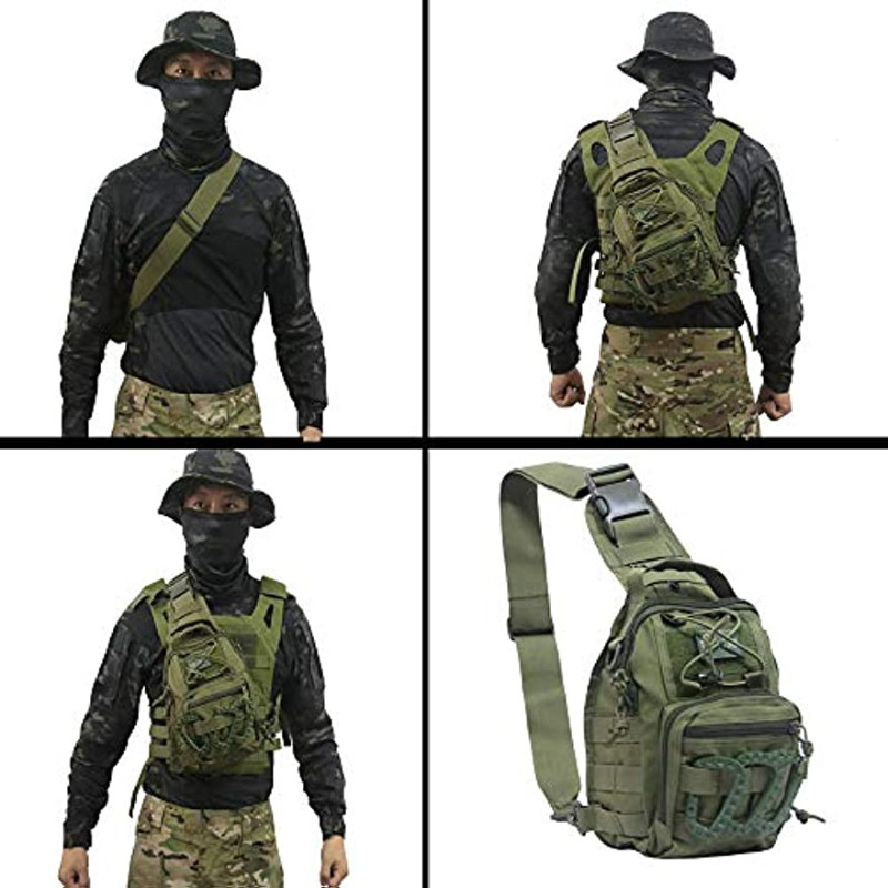 YUNFANG Σακίδιο πλάτης Tactical Bag Military Outdoor Sports Small Sling Chest bag Κατάλληλο για ταξίδια Πεζοπορία Κάμπινγκ Ποδηλασία Ψάρεμα